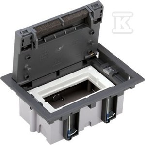 Puszka podłogowa S500 1-modułowa, 2x K45, gł. 70mm, szary, CONNECT
