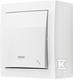 Łącznik schodowy natynkowy z podświetleniem, IP44, 10 AX, 250 V~,