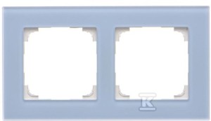 Ramka 2-krotna Nature: Szkło mrożone błękitne, SIMON55