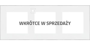 Ramka 3-krotna DUO: Biała, podstawa chrom, SIMON55