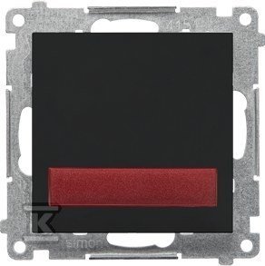 Sygnalizator świetlny LED – światło czerwone (moduł) 230 V~: Czarny