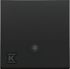 Klawisz pojedynczy z oczkiem z piktogramem krzyżowym do: SW7M: Czarny