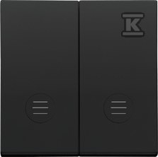 Klawisz podwójny z oczkami do: SW5L2M, SW6/2L2M, SW7/2L2M: Czarny mat,