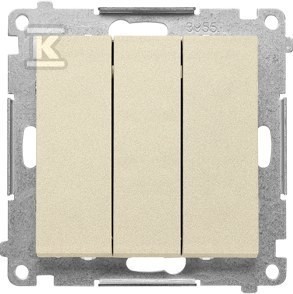 Łącznik potrójny z podświetleniem LED (moduł) 10 AX, 250 V~,