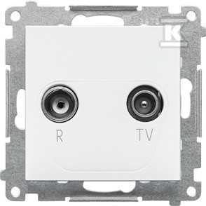 Gniazdo antenowe R-TV przelotowe 10 dB (moduł). 1x Wejście: 5÷862