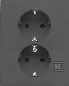 Gniazdo Schuko z przesłonami podwójne 16 A, 250 V~, zaciski