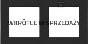 Ramka 2-krotna DUO: Czarna, podstawa chrom, SIMON55