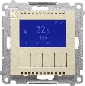 Termostat programowalny z wyświetlaczem (moduł): Szampański mat, SIMON55