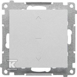 Przycisk roletowy (moduł) 10 A, 250 V~, szybkozłącza: Aluminium mat,