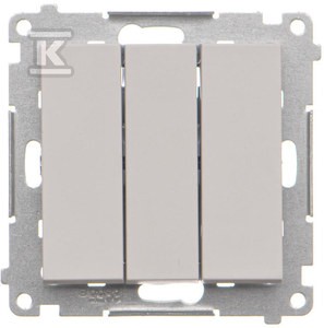 Przycisk potrójny z podświetleniem LED (moduł) 10 AX, 250 V~,
