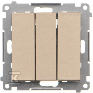 Przycisk potrójny z podświetleniem LED (moduł) 10 AX, 250 V~,
