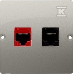 Gniazdo komputerowe RJ45 kat.5e + telefoniczne RJ12 (moduł), Basic moduł