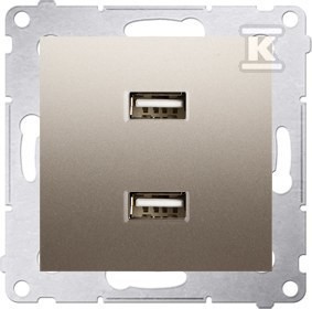 Ładowarka 2 x USB (moduł), 45659 A, 5V DC, 230V,
