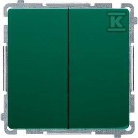 Łącznik świecznikowy (moduł) 10AX, 250V~, szybkozłącza, zielony, BASIC MODUŁ o