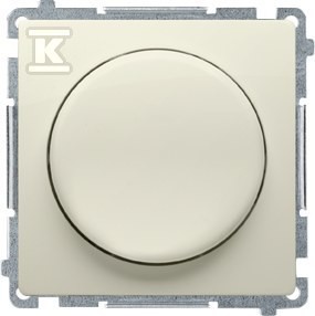 Ściemniacz naciskowo-obrotowy jednobiegunowy do LED ściemnialnych 230V (moduł), beż, BASIC