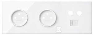 Panel 3-krotny: 2 gniazda + 1 TV + 1 RJ45,