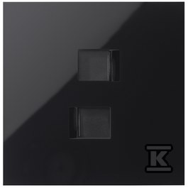 Panel 1-krotny: 2 gniazda RJ45, czarny, SIMON100