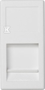 Płytka K45/2, 1x RJ z osłoną, 22,5x45mm, PANDUIT, czysta biel,
