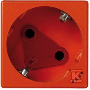 Gniazdo K45 DATA z kluczem, schuko 16A/230V~,ze wskaźnikiem zasilania, pomarańczowy,