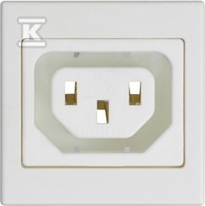 Pokrywa K45 gniazdo IEC320 230V żeńskie (C13), czysta biel, CONNECT