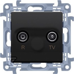 Gniazdo antenowe R-TV przelotowe 10 dB (moduł), 1x wejście: 5-862