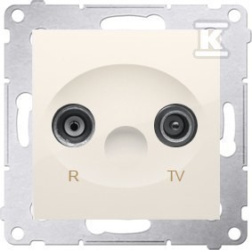 Gniazdo RTV zakończeniowe do gniazd przelotowych tłum. 10dB, krem Simon54