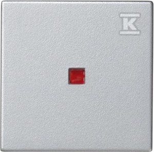 Klawisz 45x45 łącznika uniwersalnego z podświetleniem, aluminium