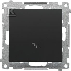 Łącznik schodowy (moduł) 10 AX, 250 V~, szybkozłącza: Czarny mat,