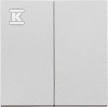Klawisz podwójny do: SW6/2WM, SW7/2M: Aluminium mat, SIMON55