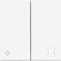 Klawisz podwójny do: SW6/2WM, SW7/2M: Antybakteryjny: Biały mat, SIMON55 o