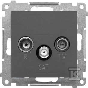 Gniazdo antenowe R-TV-SAT końcowe/zakończeniowe (moduł). 1x Wejście: 5 MHz÷2,4 GHz: