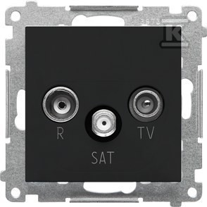 Gniazdo antenowe R-TV-SAT końcowe/zakończeniowe (moduł). 1x Wejście: 5 MHz÷2,4 GHz: