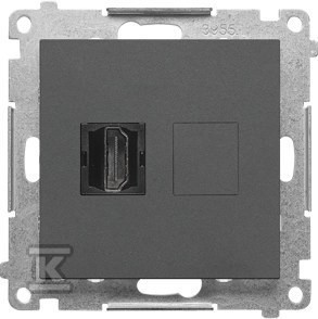 Gniazdo HDMI (moduł): Grafitowy mat, SIMON55   &nbsp;TGHDMI.01/116