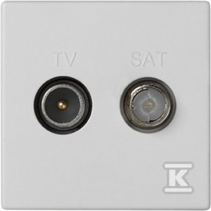 Gniazdo K45 TV-SAT 182744 MHz 2dB, biały