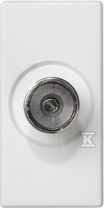Płytka K45/2 gniazdo TV żeńskie 22,5x45mm + wkład, biały o