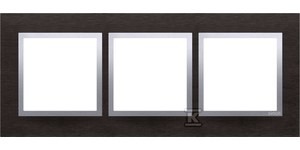 Ramka 3-krotna Nature-Metal, INOX YIN, IP20/IP44' ('IP44-zastosować uszczelki DUN3), SIMON54