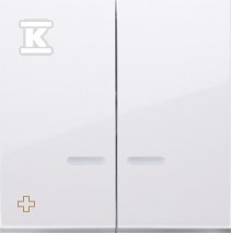 Klawisze z oczkiem do mechanizmów: SW6/2XLM, SW7/2XM, SW6P1M, antybakteryjny biały,