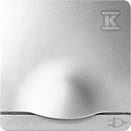 Pokrywa gniazda pojedynczego Schuko z klapką z przesłonami, aluminium, SIMON82