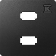 Pokrywa gniazda 2xUSB, grafit, SIMON82    8201090-038 w