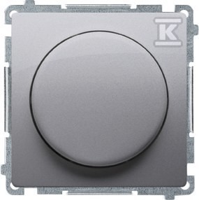 Ściemniacz naciskowo-obrotowy jednobiegunowy do LED ściemnialnych 230V (moduł), srebrny mat,