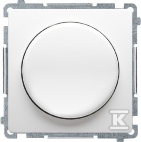 Ściemniacz naciskowo-obrotowy jednobiegunowy do LED ściemnialnych 230V (moduł), biały, BASIC
