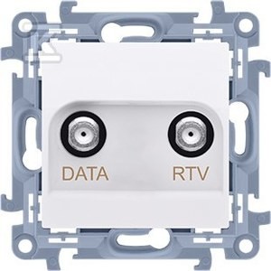 Gniazdo antenowe końcowe RTV-DATA (moduł), 1x wejście: 5÷1000 MHz, biały,