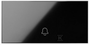 Klawisz do łączników / przycisków mechanicznych z piktogramem dzwonek, czarny,