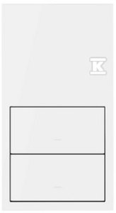 Panel 2-krotny: 2 klawisze, biały mat, SIMON100