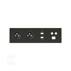 Panel 4-krotny: 2 gniazda + HDMI + USB + TV/SAT+