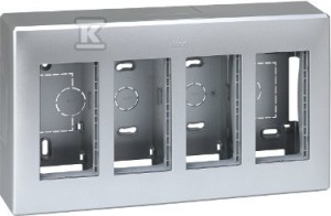 Obudowa natynkowa S500 4-modułowa, 8x K45, kompletna, aluminium, SIMON500 o