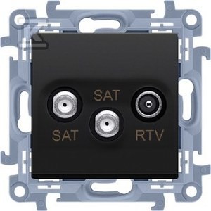 Gniazdo antenowe satelitarne podwójne SAT-SAT-RTV (moduł), 1x wejście: 5 MHz-2,4