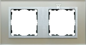 Ramka 2-krotna szkło - srebro / ramka pośrednia aluminium mat