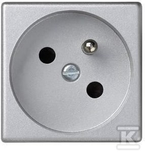 Gniazdo K45 z uziemieniem 16A/230V~, szybkozłączki, aluminium Connect