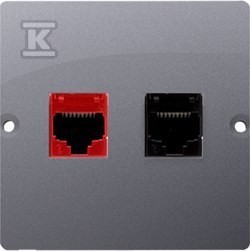 Gniazdo komputerowe RJ45 kat.5e + telefoniczne RJ12 (moduł), Basic moduł